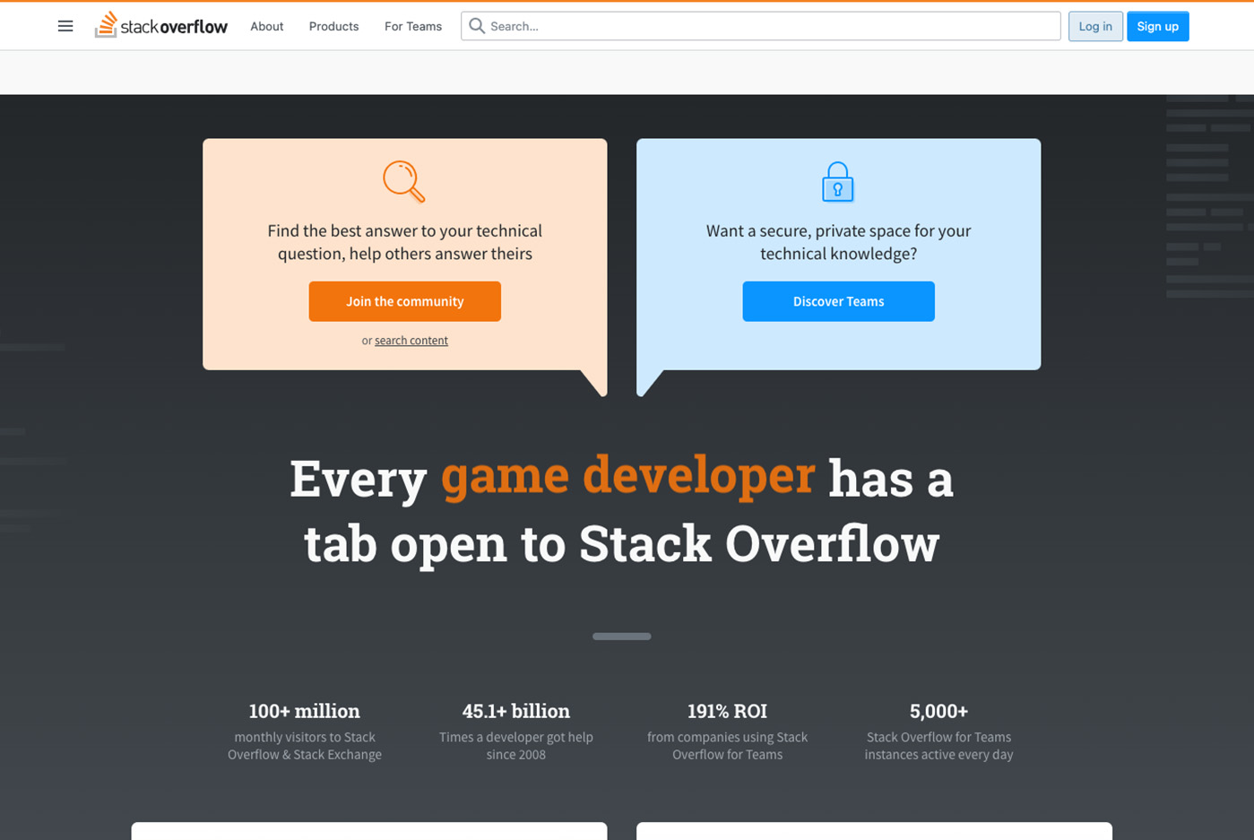 Screenshot of Stack Overflow